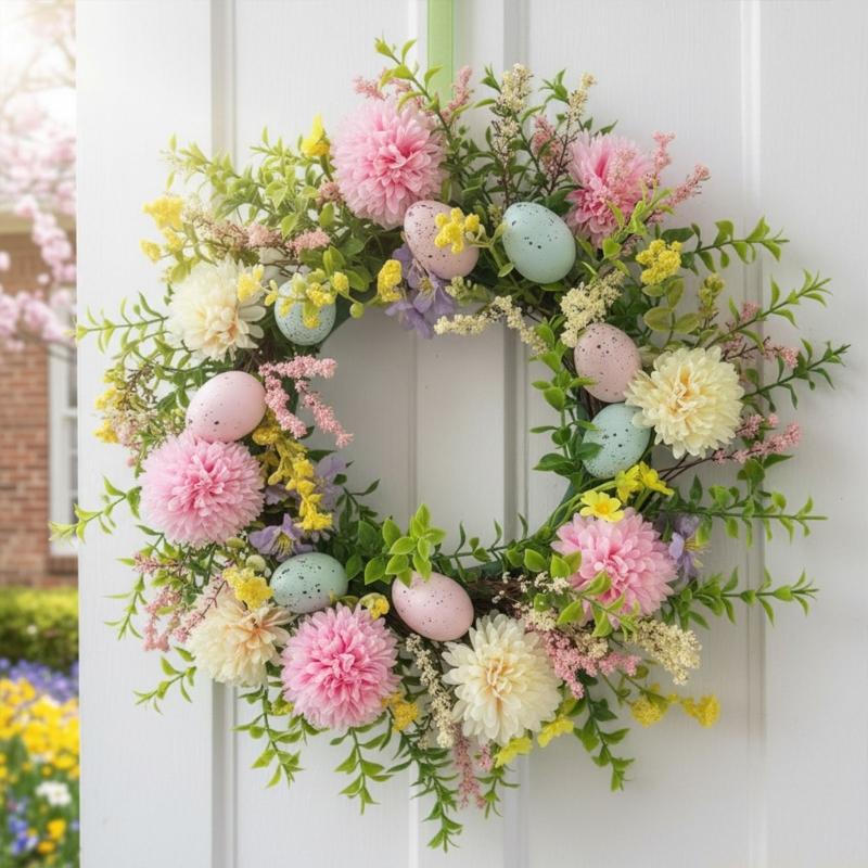 QX2E พวงหรีดตกแต่งอีสเตอร์ไข่ห - Home Decor Garland บทวิจารณ์และราคา
