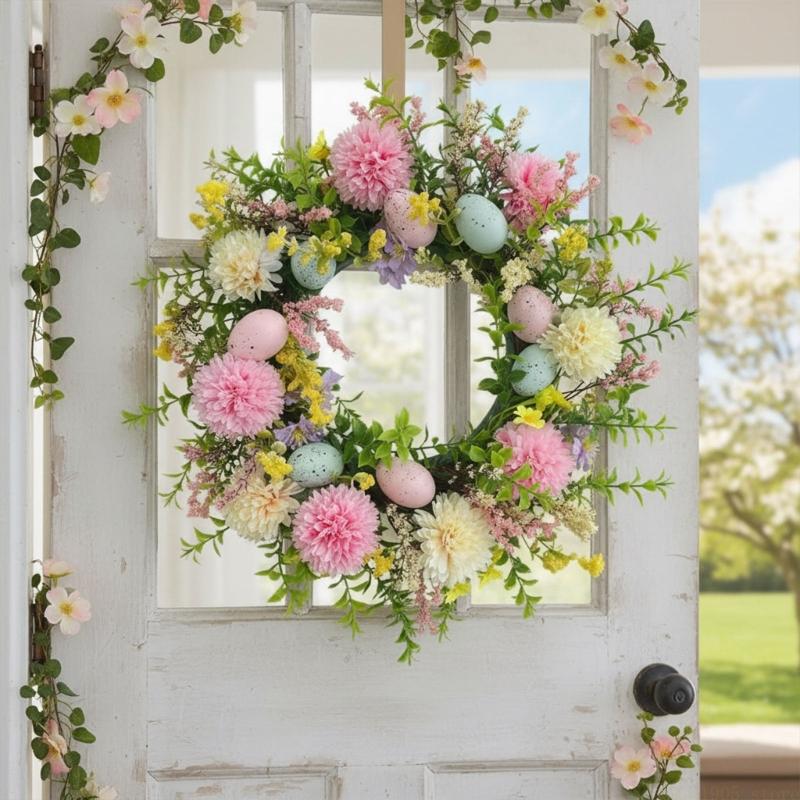 QX2E พวงหรีดตกแต่งอีสเตอร์ไข่ห - Home Decor Garland บทวิจารณ์และราคา