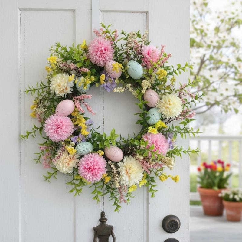 QX2E พวงหรีดตกแต่งอีสเตอร์ไข่ห - Home Decor Garland บทวิจารณ์และราคา
