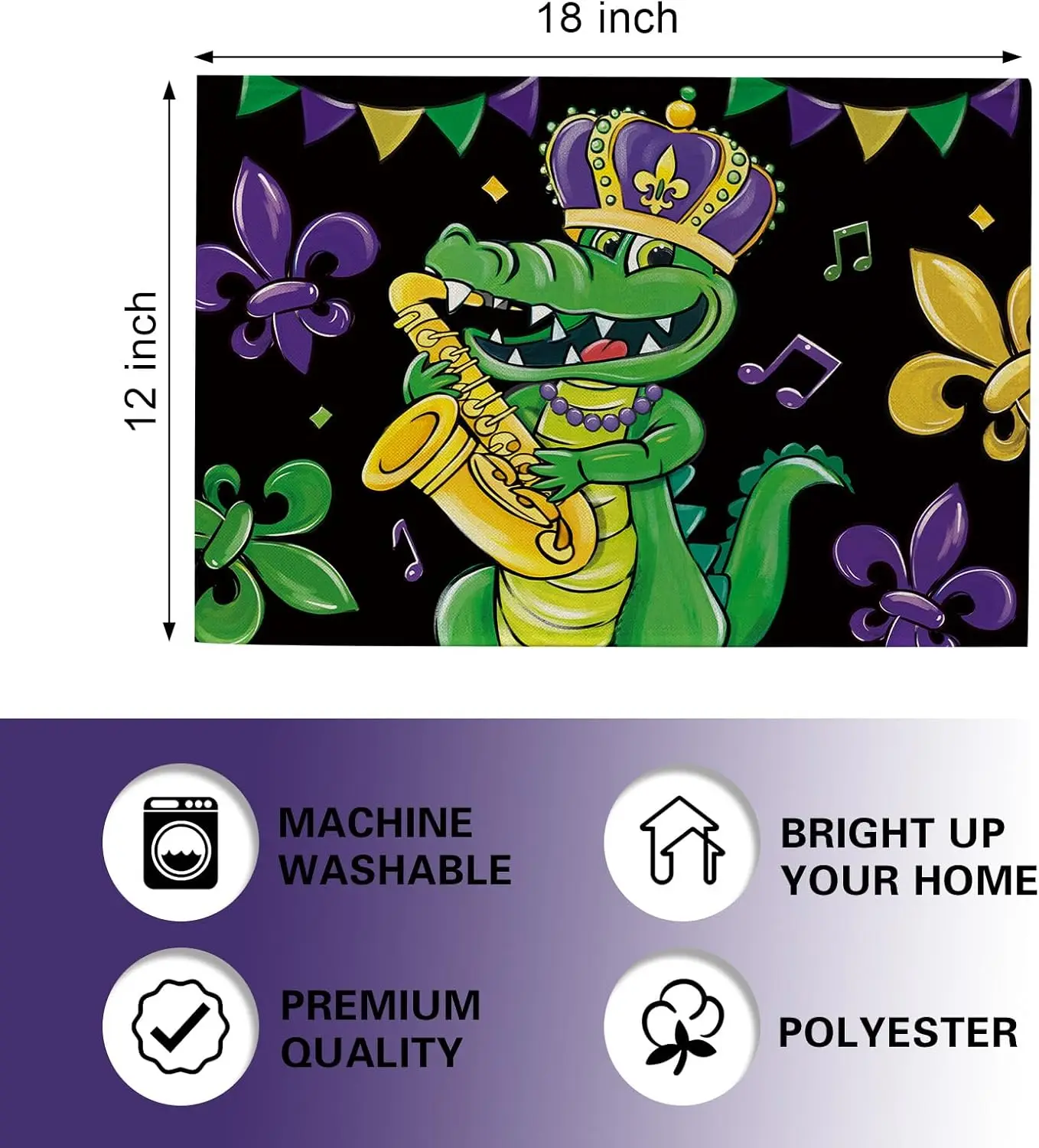 ชุดแผ่นรองจานลายจระเข้สำหรับงา - Home Decor New Orleans บทวิจารณ์และราคา