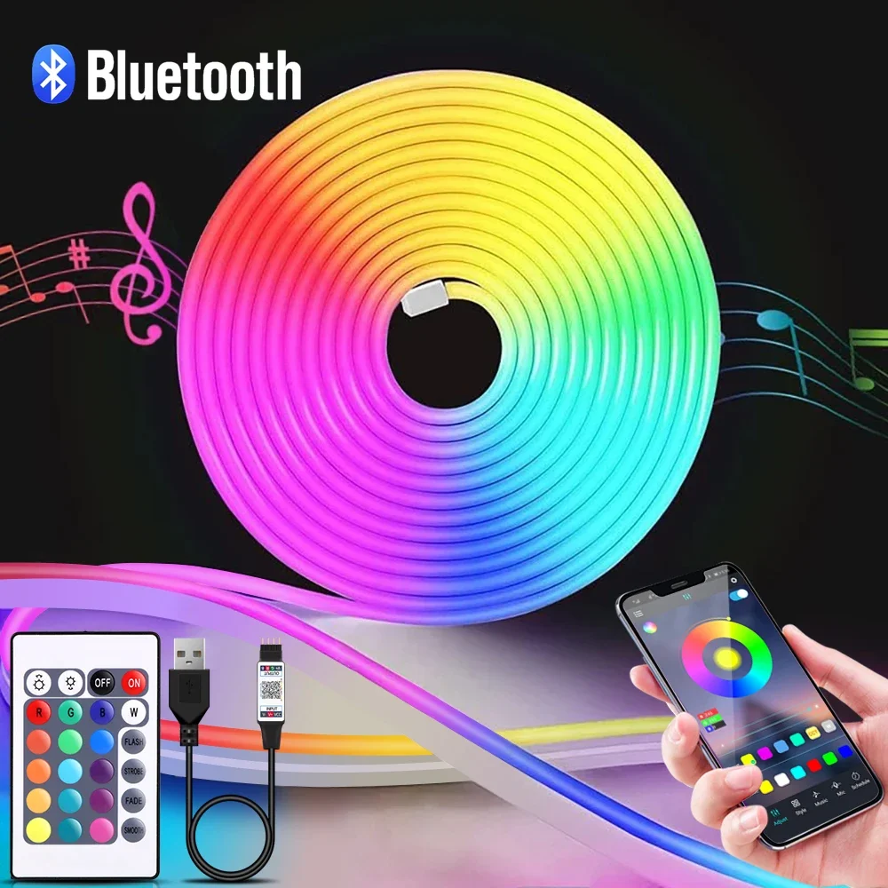 ไฟนีออน LED RGB ขนาด 1-5 เมตร  - Home Decor Lighting บทวิจารณ์และราคา