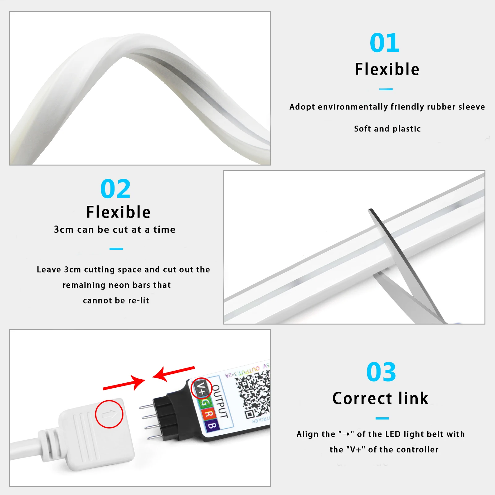 ไฟนีออน LED RGB ขนาด 1-5 เมตร  - Home Decor Lighting บทวิจารณ์และราคา